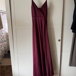 Lulu's Deep Wine Maxi Dress